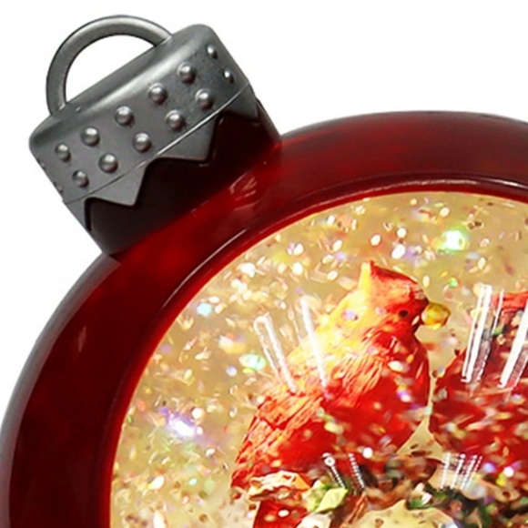 Holiday Time Red Cardinal Glitter Snow Globe ❄️ 🤶 - Picture 3 of 7